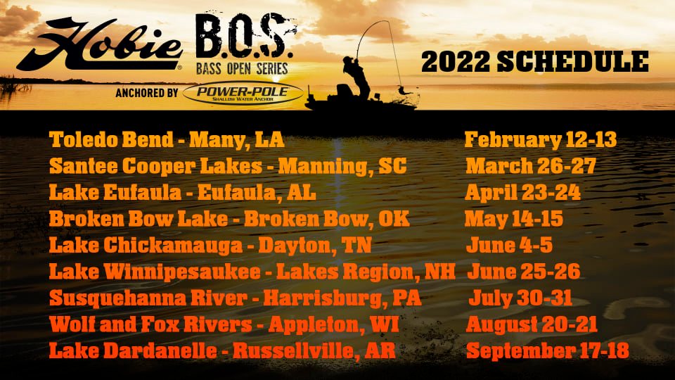 Hobie BOS releases 2022 Schedule Kayak Bass Nation